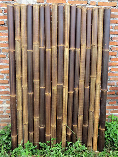 Black Timber Bamboo Fence