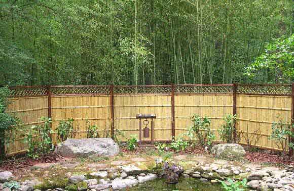 Big Pole Bamboo Fence Panel