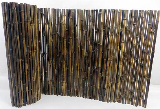 Black Bamboo Fence