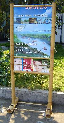 bamboo display poster stand magazine rack holder frame sign mastergardenproducts commercial